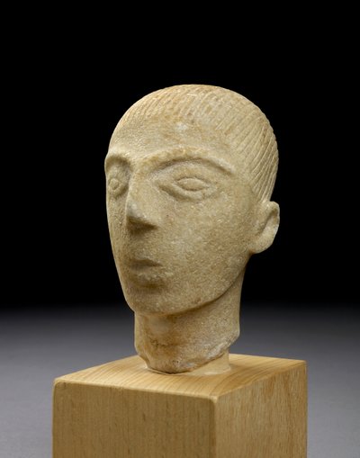 Cabeza de una figurilla cicládica de Greek