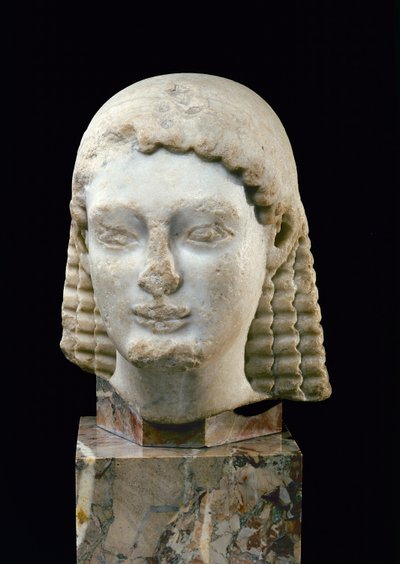 Cabeza de un Kouros, de Atenas, c.510 a.C. de Greek