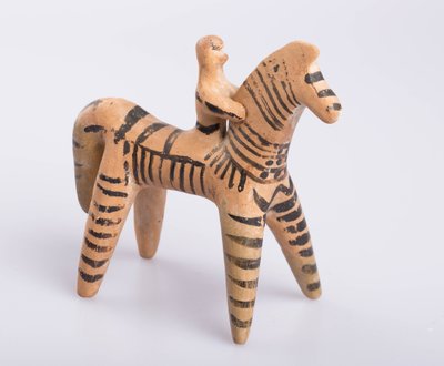Caballo y jinete, probablemente de Beocia, griego, Período Arcaico, c.550 a.C. de Greek