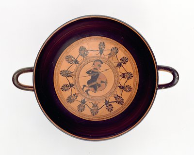 Copa Siana que representa a un guerrero, c.560 a.C. (arcilla) de Greek