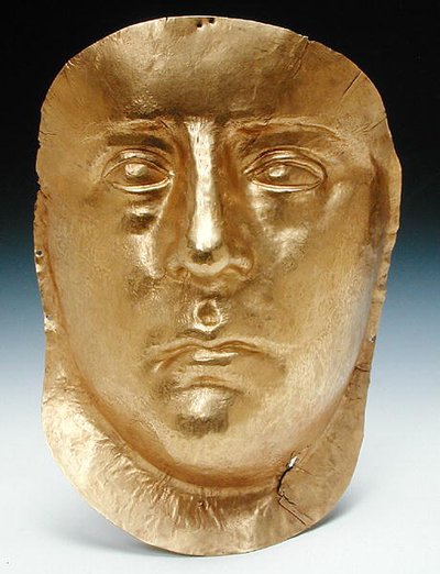 Máscara de Rheskuporis III (210-228 d.C.) Rey del Bósforo de Greek Greek