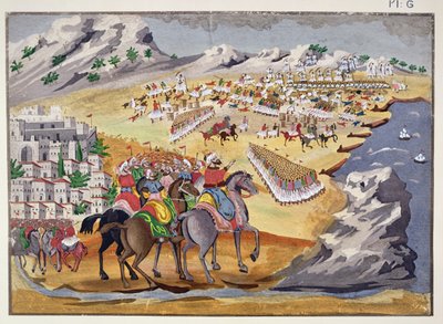 Batalla de Langada y Compoti en 1821, de la Historia Pictórica de la Guerra de Independencia Griega de Greek School