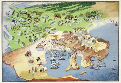Batalla de Pireo, de la Historia Pictórica de la Guerra de Independencia Griega de Greek School
