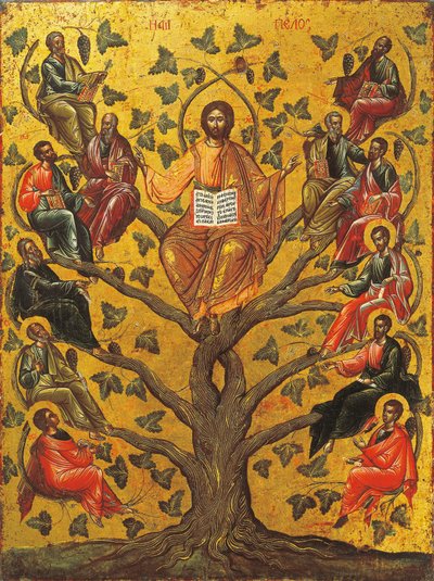 Cristo la Vid Verdadera (icono) de Greek School