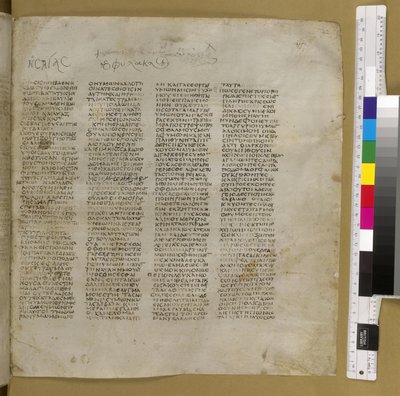 Codex Sinaiticus (vitela) de Greek School
