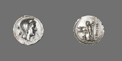 Dracma que representa a la Ninfa Anfitrite, 216-203 a.C. de Greek School