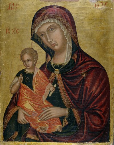 Madonna y Niño, c.1600 de Greek School