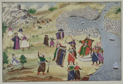 La caída predicha de Constantinopla, de la Historia Pictórica de la Guerra de Independencia Griega de Greek School