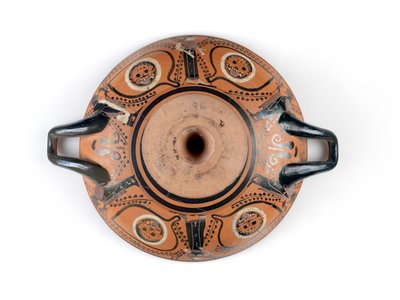 Vasija, copa de ojo de Greek School