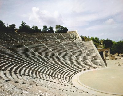 Vista del teatro, c.360 a.C. de Greek School