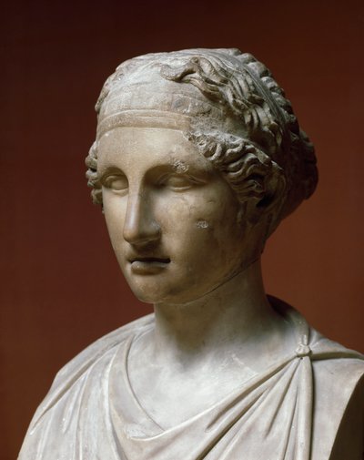 Retrato de Safo (escultura de mármol) de Greek or Roman