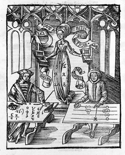 Artes Liberales: Aritmética - en “Margarita Philosophica” de Gregor Reisch (1467-1525). Bale de Gregor Reisch
