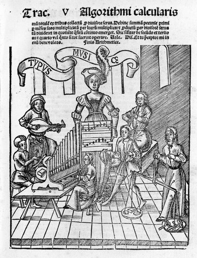 Artes Liberales: Música - en “Margarita Philosophica” por Gregor Reisch (1467-1525). Basilea de Gregor Reisch