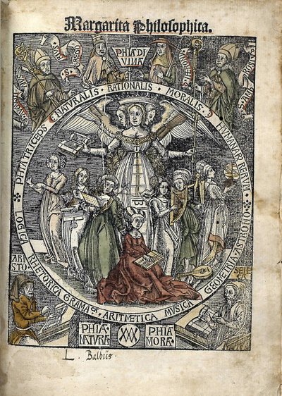 Margarita Philosophica. Página de título, 1504 de Gregor Reisch