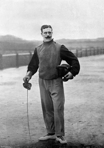 Capitán Walter Edgeworth-Johnstone del Regimiento Real Irlandés, Aldershot, Hampshire, 1896 de Gregory and Co