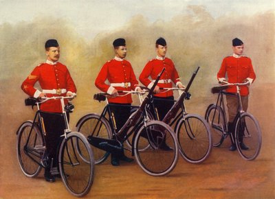 Ciclistas - Fusileros de Lancashire, 1900 de Gregory and Co