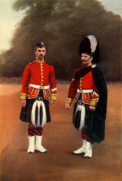 Soldado raso y cabo de los Gordon Highlanders, 1900 de Gregory and Co