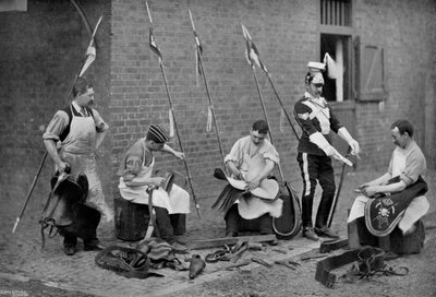 Silleros del 17º Lanceros trabajando, 1896 de Gregory and Co