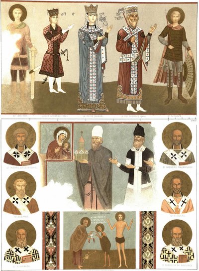 Murales del Monasterio de Betania de Le Caucase Pittoresque, 1847 de Grigori Grigorevich Gagarin