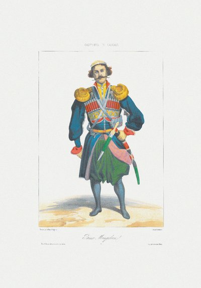 Príncipe de Megrelia De: Escenas, paisajes, costumbres y trajes del Cáucaso, 1840 de Grigori Grigorevich Gagarin