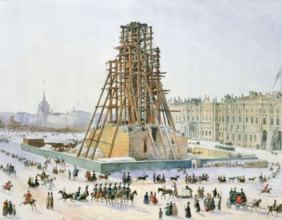 La columna de Alejandro en andamios de Grigori Grigorievich Gagarin