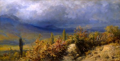 Vista otoñal de Crimea, 1884 de Grigori Grigorievich Mjasoedov