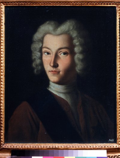 Retrato del Zar Pedro II de Rusia (1715-1730) (Retrato del Zar Pedro II de Rusia). Pintura de Grigori Dmitrievich Molchanov (alrededor de 1730-después de 1786), óleo sobre lienzo, arte ruso del siglo XVIII. Galería Estatal Tretyakov, Moscú. de Grigory Dmitriev Molchanov