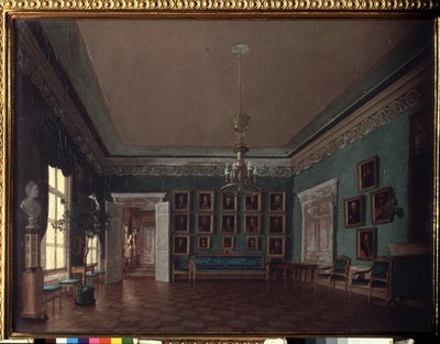En la habitación. Pintura de Grigori Karpovich Mikhaylov (1814-1867), óleo sobre lienzo. Arte ruso del siglo XIX. Galería Estatal Tretyakov, Moscú. de Grigory Mikhailov