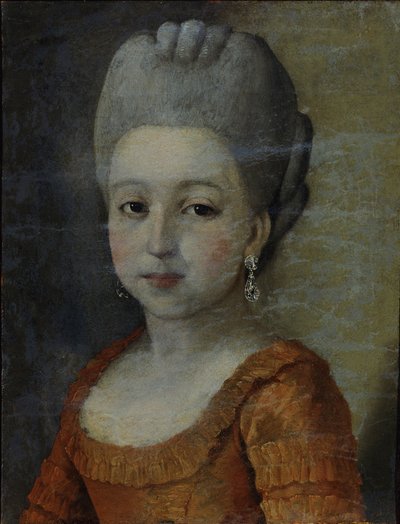 Retrato de una niña, 1770s de Grigory Ostrovsky