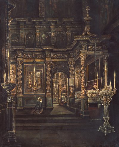 En la Catedral de la Asunción de la Santísima Virgen en Rostov, 1862 de Grigory Vasilievich Yurov