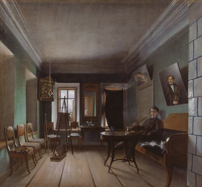 Interior de la Casa Bykov, 1850s de Grigory Vasilievich Yurov