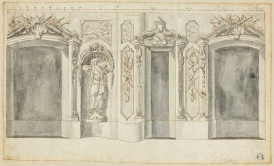 Pared con diseños de caza de Grinling Gibbons