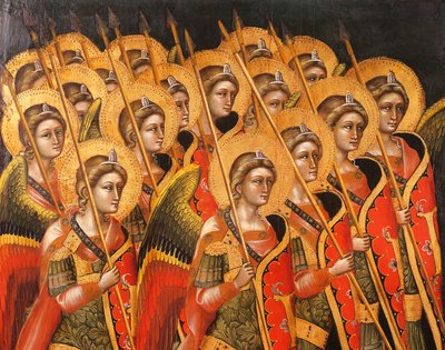 Banda armada de ángeles (detalle) de Guariento di Arpo