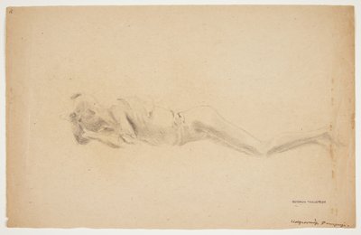Estudio de yeso de Pompeya. Hombre acostado de Gudrun Traustedt