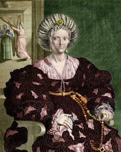 Retrato de Lucrecia Borgia, Italia de Guercino (1591 1666) (after)