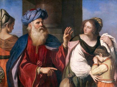Abraham destierra a Agar de Guercino