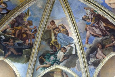 Fresco que representa al profeta Ageo o Aggeo de Guercino (1591-1666)