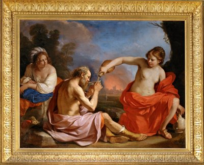 Loth et ses filles - Loth y sus hijas ... de Guercino (1591-1666)