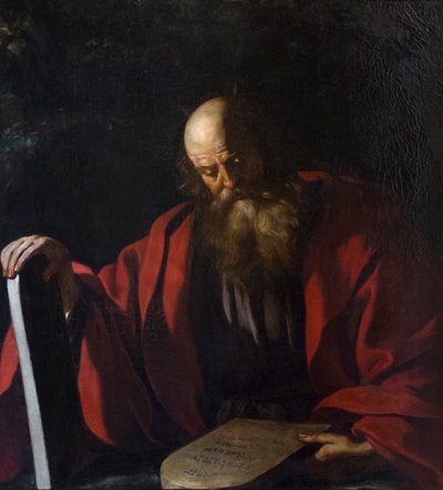 Moisés con las tablas de la ley de Guercino (1591 1666)