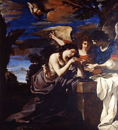 María Magdalena penitente con dos ángeles de Guercino (1591 1666)