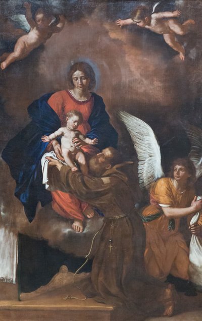 La Virgen presenta el niño al Beato Felice da Cantalice de Guercino (1591 1666)