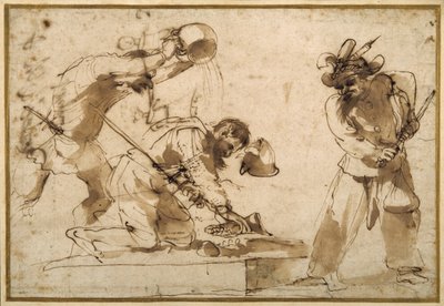 Tema satírico con personajes de la Commedia dell