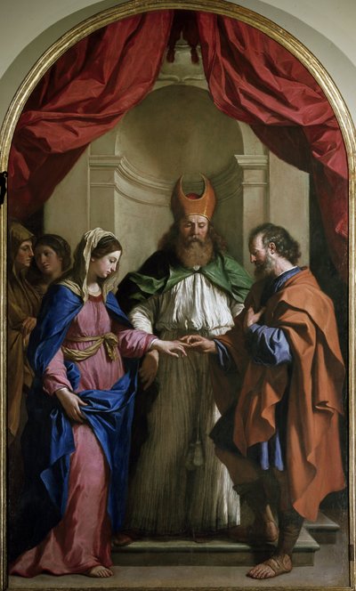 El matrimonio de la Virgen de Guercino