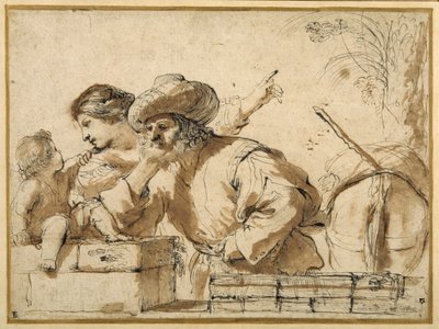 El Descanso en la Huida de Guercino