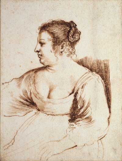 Una mujer sentada de Guercino