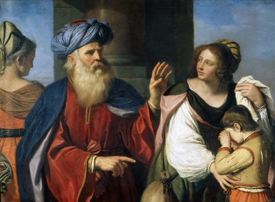 Abraham expulsando a Agar e Ismael, 1657 de Guercino