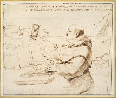 Caricatura de Fra Bonaventura Bisi, 1655-1659 de Guercino