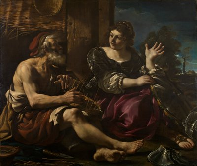 Erminia y el pastor, 1620s de Guercino