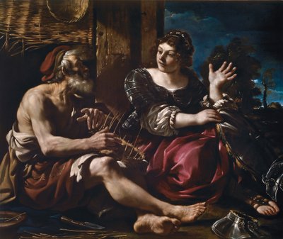 Erminia y el pastor, ca 1619 de Guercino