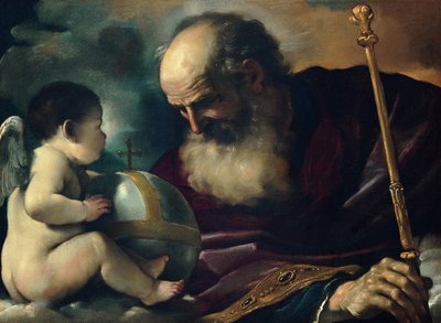 Dios Padre y ángel, 1620 de Guercino